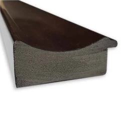 23" X 29" Non-Beveled Bathroom Wall Mirror Coffee Bean Brown - Amanti Art